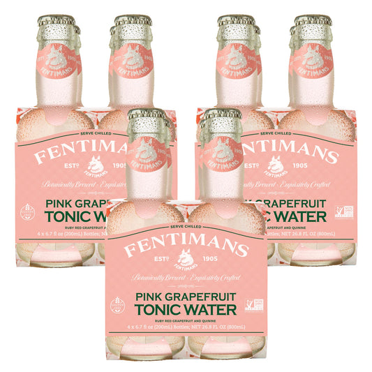 Fentimans Sparkling Pink Grapefruit Tonic Water  Grapefruit Sparkling Water Craft Soda Mixer All Natural Ingredients Botanically Brewed  67 Fl Oz Pack of 12