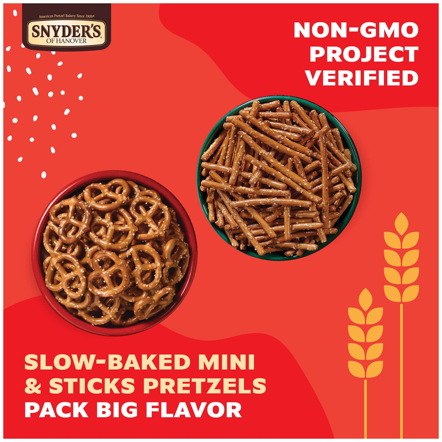 Snyders of Hanover Pretzels Minis and Sticks 100 Calorie Packs 20 Ct Variety Pack