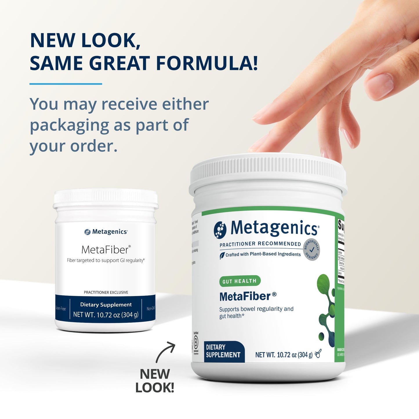 Metagenics MetaFiber - 6 g Dietary Fiber - Supports GI Regularity & Occasional Constipation Relief* - Fiber Blend Powder - Non-GMO & Gluten-Free - 10.72 oz