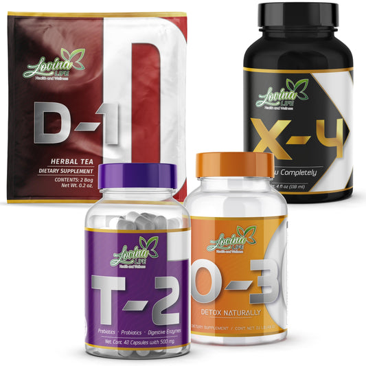 LovinaLife - 7D-Program Detox Liver, Colon and Gallblader Cleanse Kit, 4-Item Set - Natural Ingredients for Complete Liver, Colon, Gallblader Cleanse & Repair Plus Digestive Enzymes