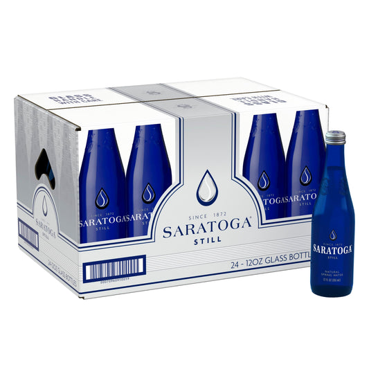 Saratoga Natural Spring Water  12 oz NonCarbonated Pack of 24