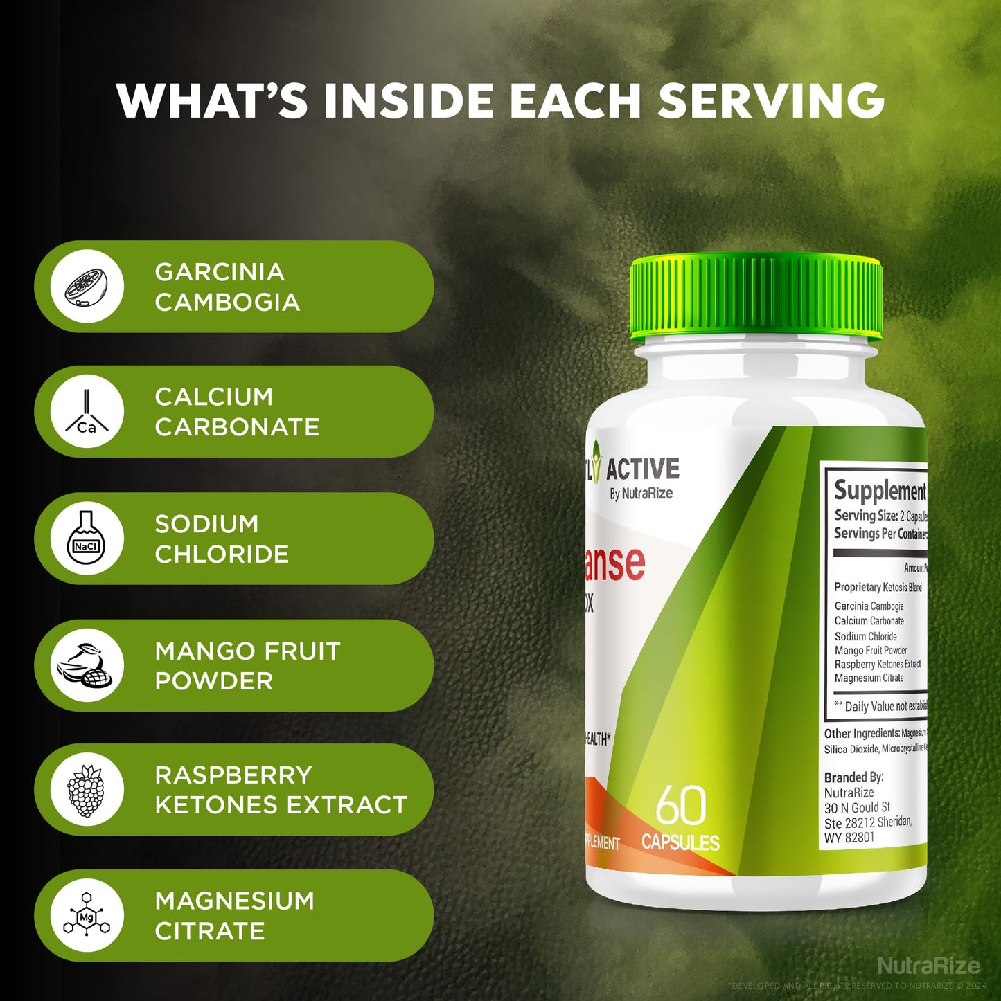 NutraRize Perfitly Active Weight Loss Capsules - Cleanse and Detox Fitness Supplement, Balanced and All-Natural Formula to Unlock Fit and Healthy Body, PerfitlyActive Reviews (60 Capsules)