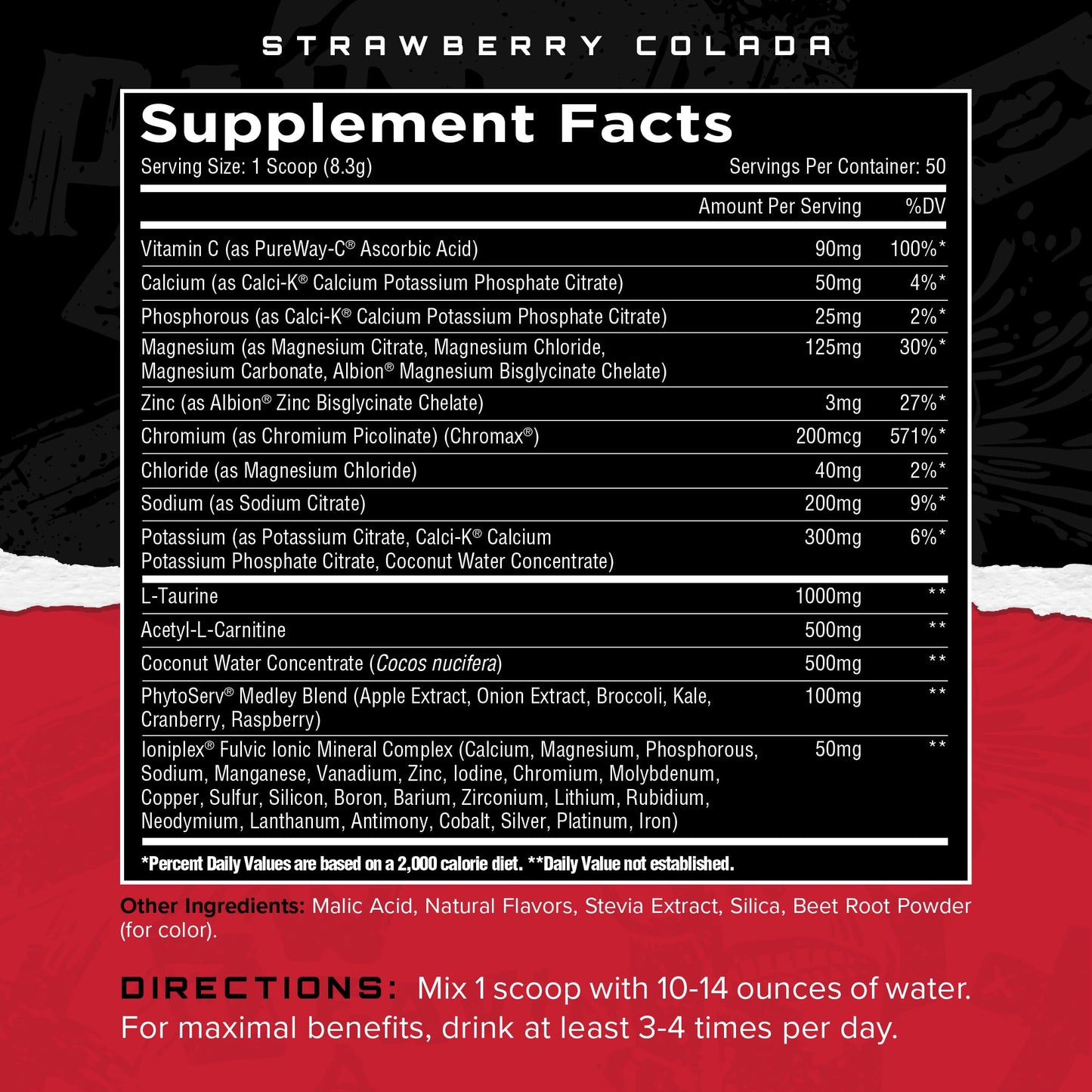 Unmatched Electrashred Advanced Hydration Formula | Non Stim Electrolyte Powder | Enhanced Performance | Natural Flavors & Sweeteners | 50 Servings (Strawberry Colada)