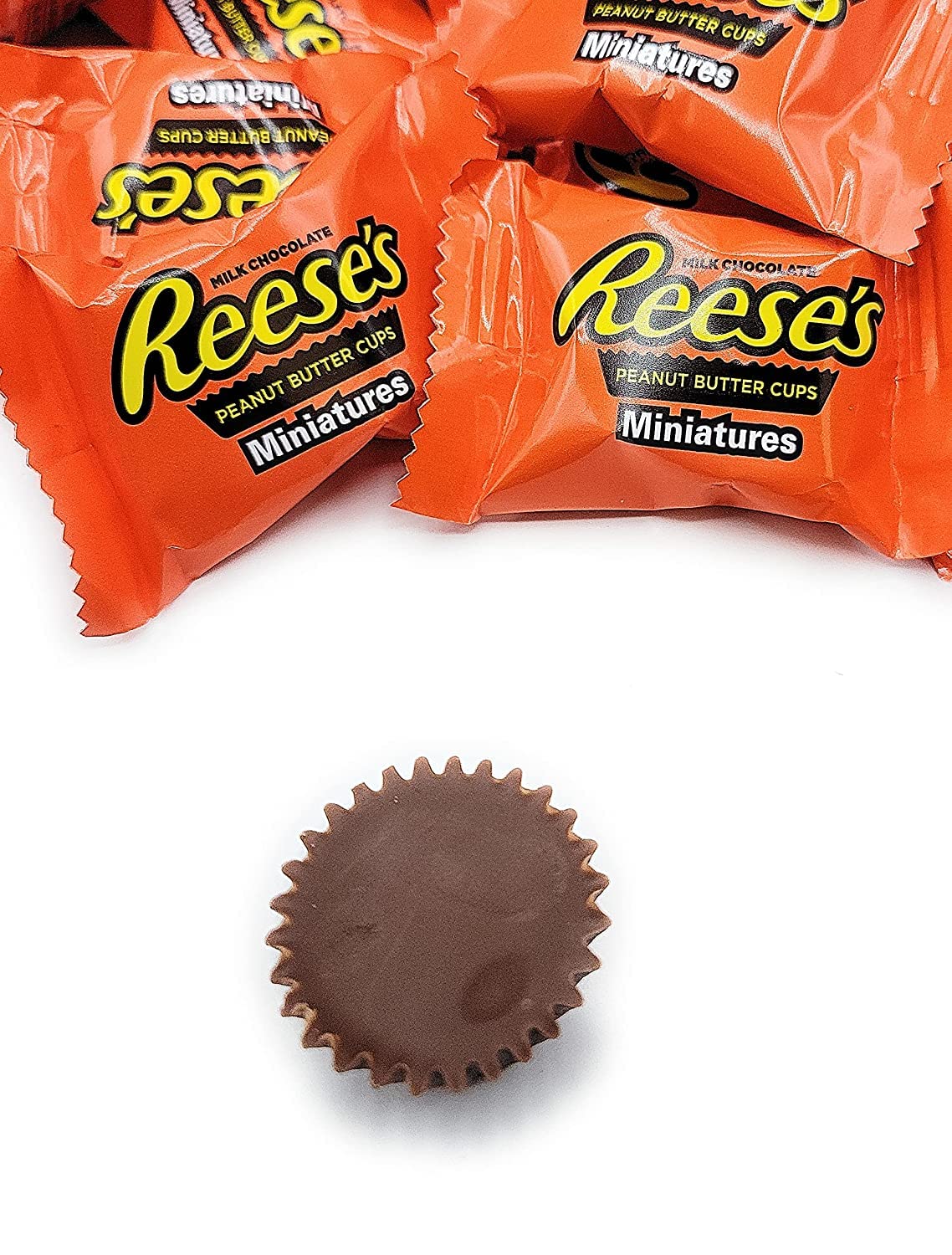 Reeses Peanut Butter Miniature Cups Candy  Peanut Butter covered in Rich Milk Chocolate  individually wrapped  Bulk Pack 1 Pound