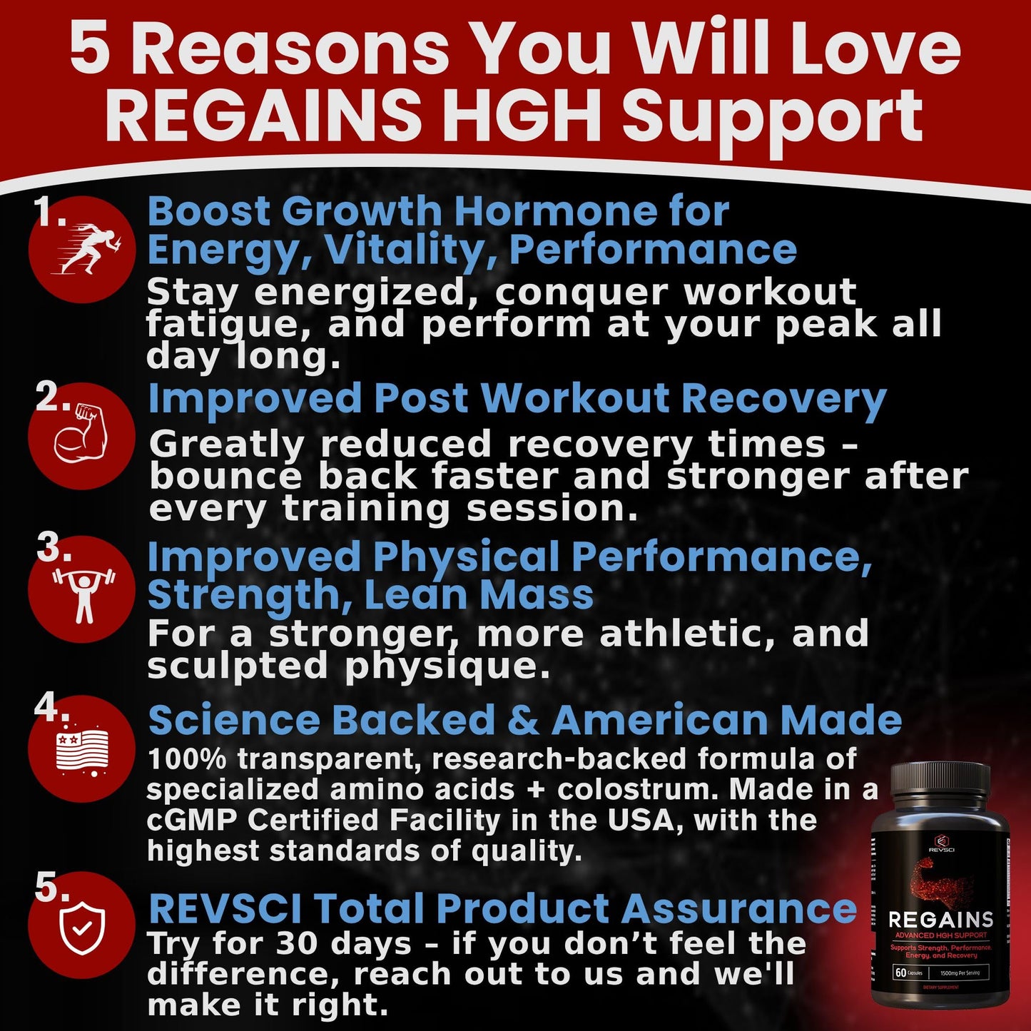 HGH Supplements for Men & Women - Regains Natural Anabolic Muscle Growth Building & Human Growth Hormone for Men, Muscle Builder for Men, Muscle Recovery Post Workout Supplement, 150 Protein Pills