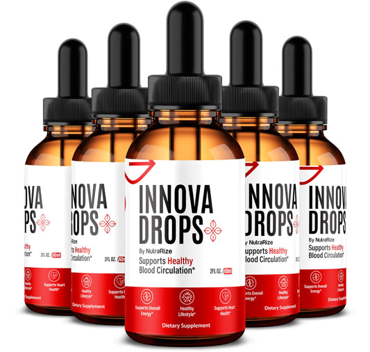 NutraRize (5 Pack) Innova Drops, Official Blood Support in Liquid Form, All Natural Formula to Maintain Stable Levels, Supports Energy and Overall Health, Innova En Gotas Reviews (150 Servings)