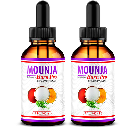 NutraRize (2 Pack) Mounja Burn Pro Drops - Official Mounja Tea Drops, MounjaBurn Pro Liquid Drop Supplement, 2 Bottles of Premium Mounja Burn Pro Gotas for 60 Days - 60 Servings (60 Servings)