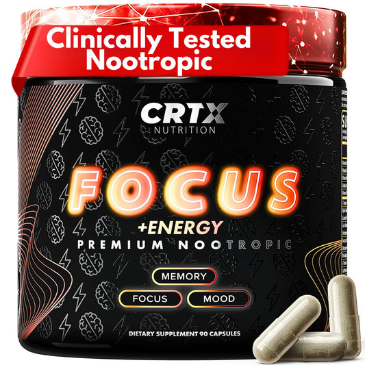 Nootropic Strongest Focus Supplement - Clinically Backed Ingredients Made in USA - Scientifically Backed Doses - Supplement for Brain Fog - AlphaGPC, Lions Mane, Rhodiola and More 10:1 90 Capsules