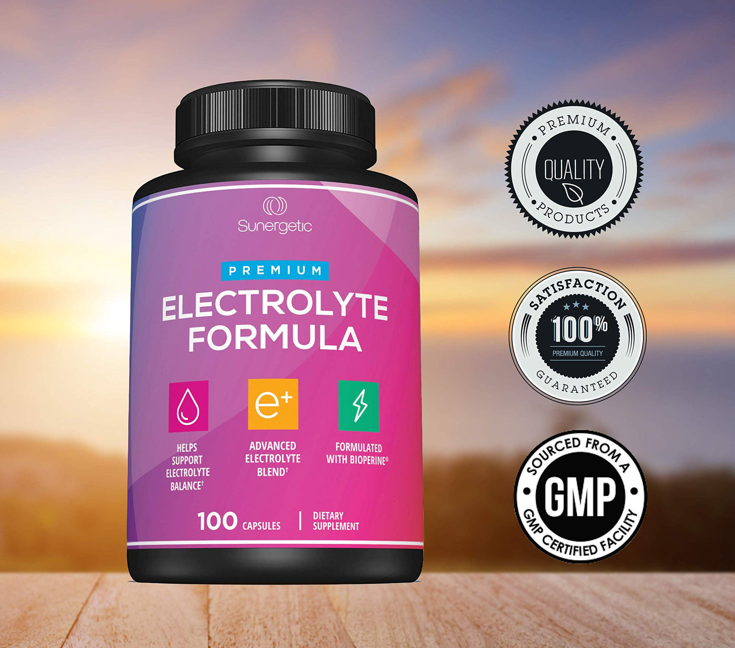 Premium Electrolyte Capsules - Support for Keto, Low Carb, Rehydration & Recovery - Electrolyte Replacement Tablets - Includes Electrolyte Salts, Magnesium, Sodium, Potassium - 100 Capsules