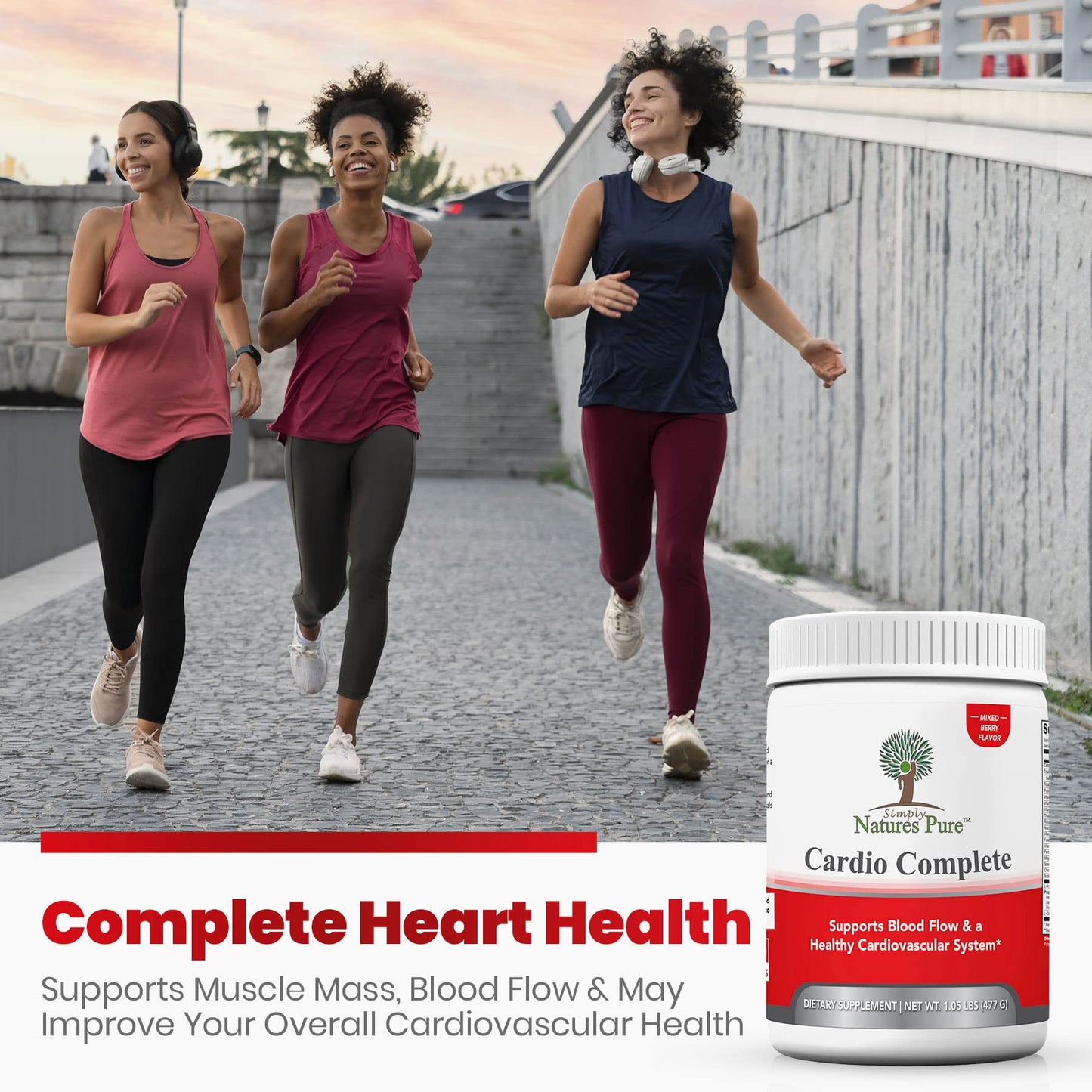 Simply Natures Pure Cardio Complete with 5,000 L-Arginine, 1,000mg L-Citrulline, and Hawthorn Berry - Heart Health & Cardiovascular Support Powder Supplement and 3-in-1 Nitric Oxide Booster