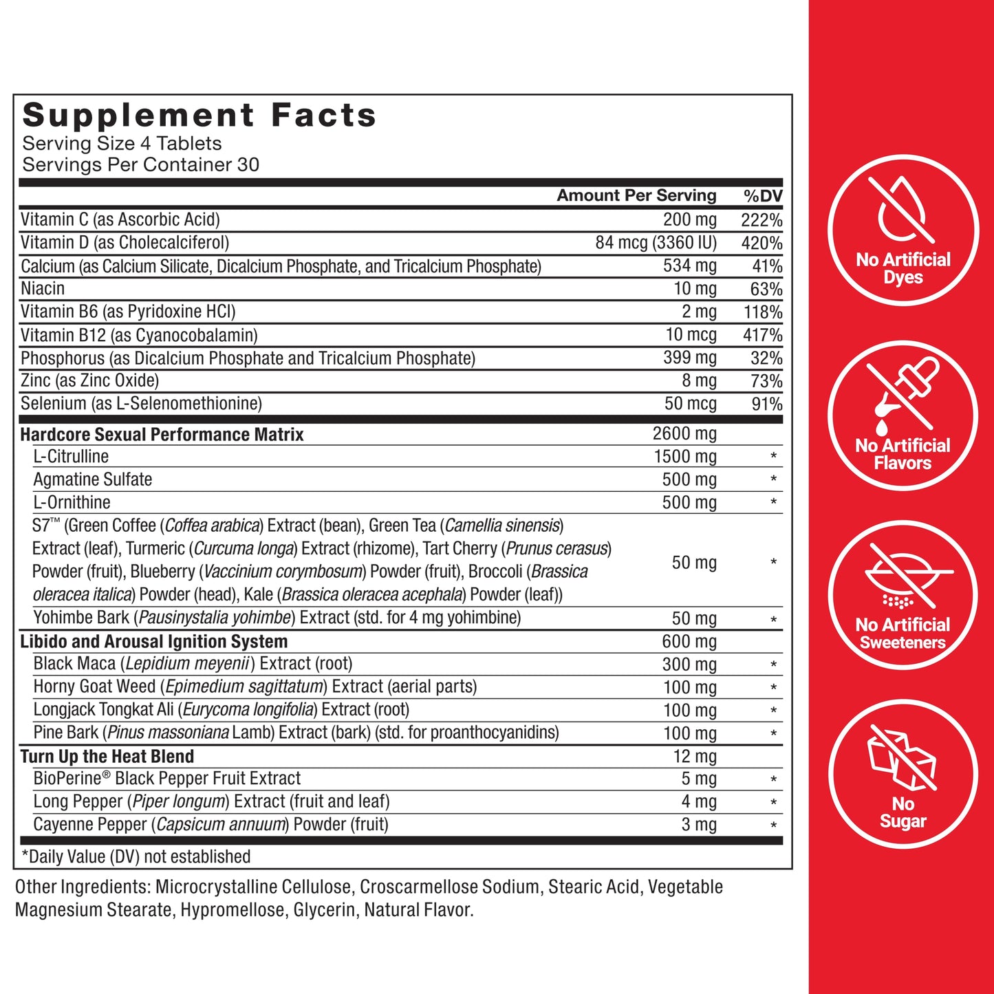 Force Factor Score! Hardcore Nitric Oxide Booster Supplement for Men with L-Citrulline, Yohimbe, Black Maca & B Vitamins to Increase Stamina, and Maximize Physical Performance, 120 Tablets