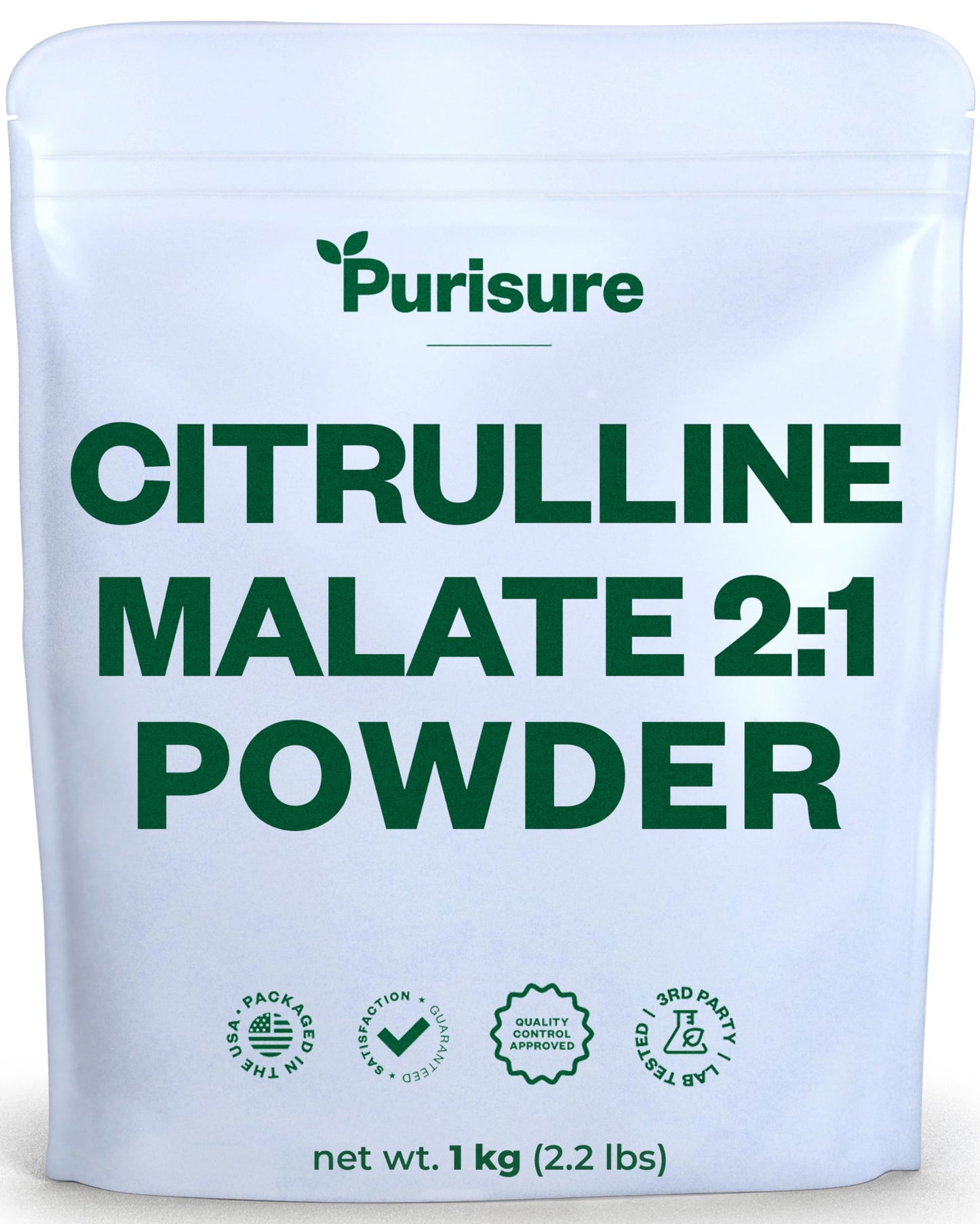 Purisure L Citrulline Malate 2:1 Powder, 1 kg, Citrulline Supplement and Citrulline Nitrate for Strength Performance and Energy, Pre-Workout L Arginine L Citrulline Supplement Powder, 334 Servings