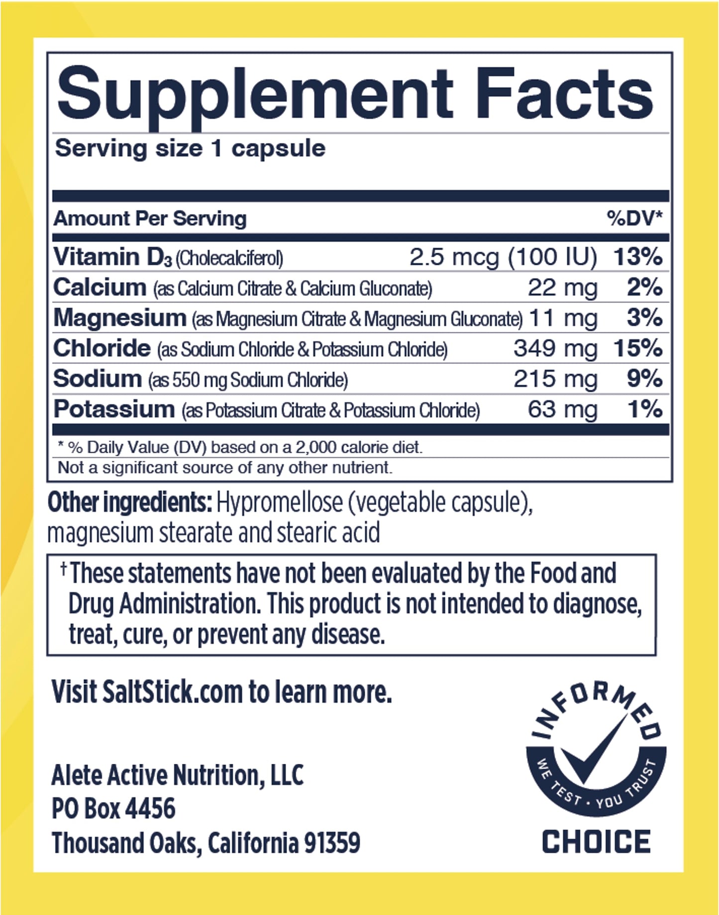 SaltStick Electrolyte Capsules with Vitamin D - 200 Count - Salt Pills with Electrolytes for Sports Nutrition, Running Supplements, Electrolyte Pills - 200 Count