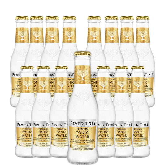 Fever Tree Premium Tonic Water  Premium Quality Mixer and Soda  Refreshing Beverage for Cocktails  Mocktails 200ml Bottle  Pack of 15