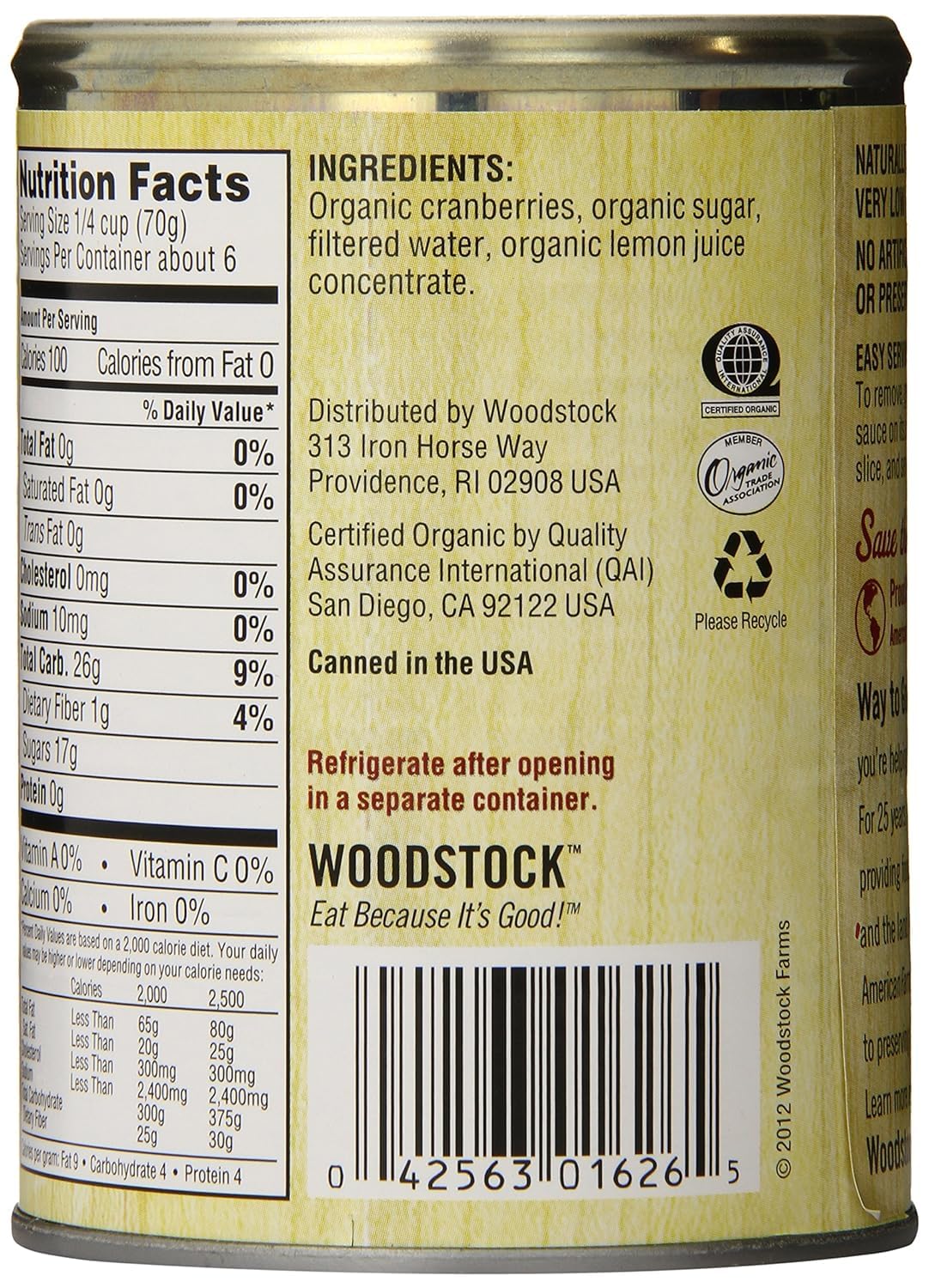 Woodstock Organic Jellied Cranberry Sauce 14 Oz Rich  Smooth Cranberry Jellied Sauce with Moofin Golden SS Spoon  Perfect for Festive Dinners Vibrant  Natural Flavor NonGMO Versatile Cranberr