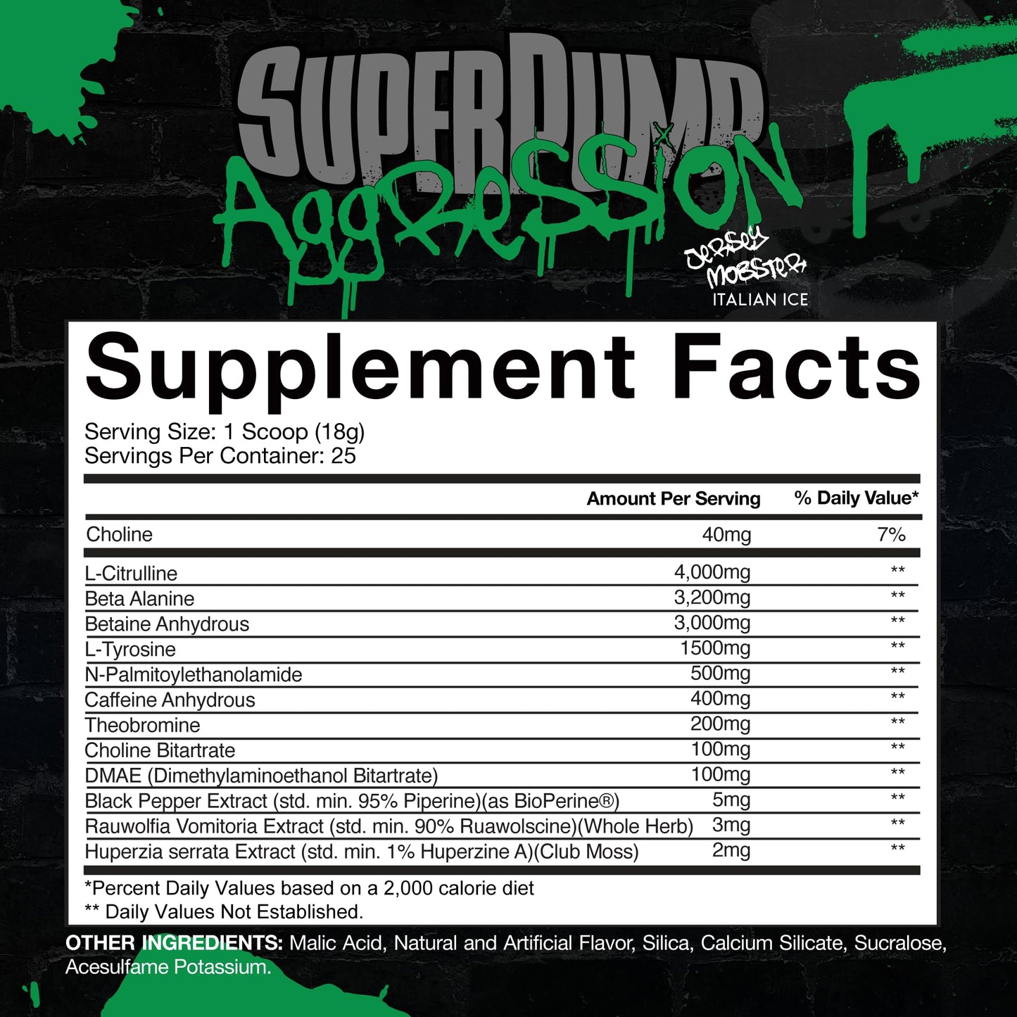 Gaspari Nutrition SuperPump Aggression Pre-Workout: Energy, Focus, Endurance and Recovery, with Creatine and Caffeine (25 Servings, Italian Ice)