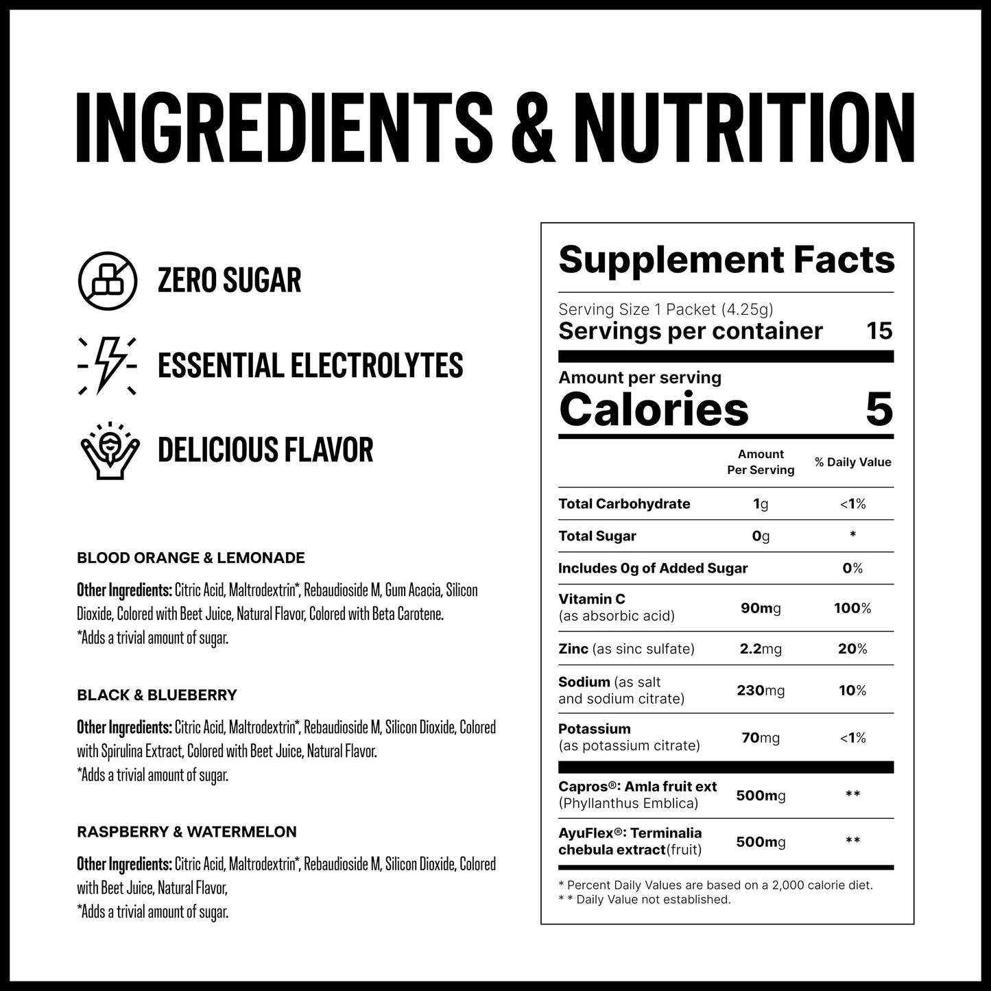 BO3.0 Sugar Free Electrolyte Powder Packets | Joint Support Supplement with Sugar-Free Electrolytes for Hydration | Electrolytes Powder for Keto and Active Adults