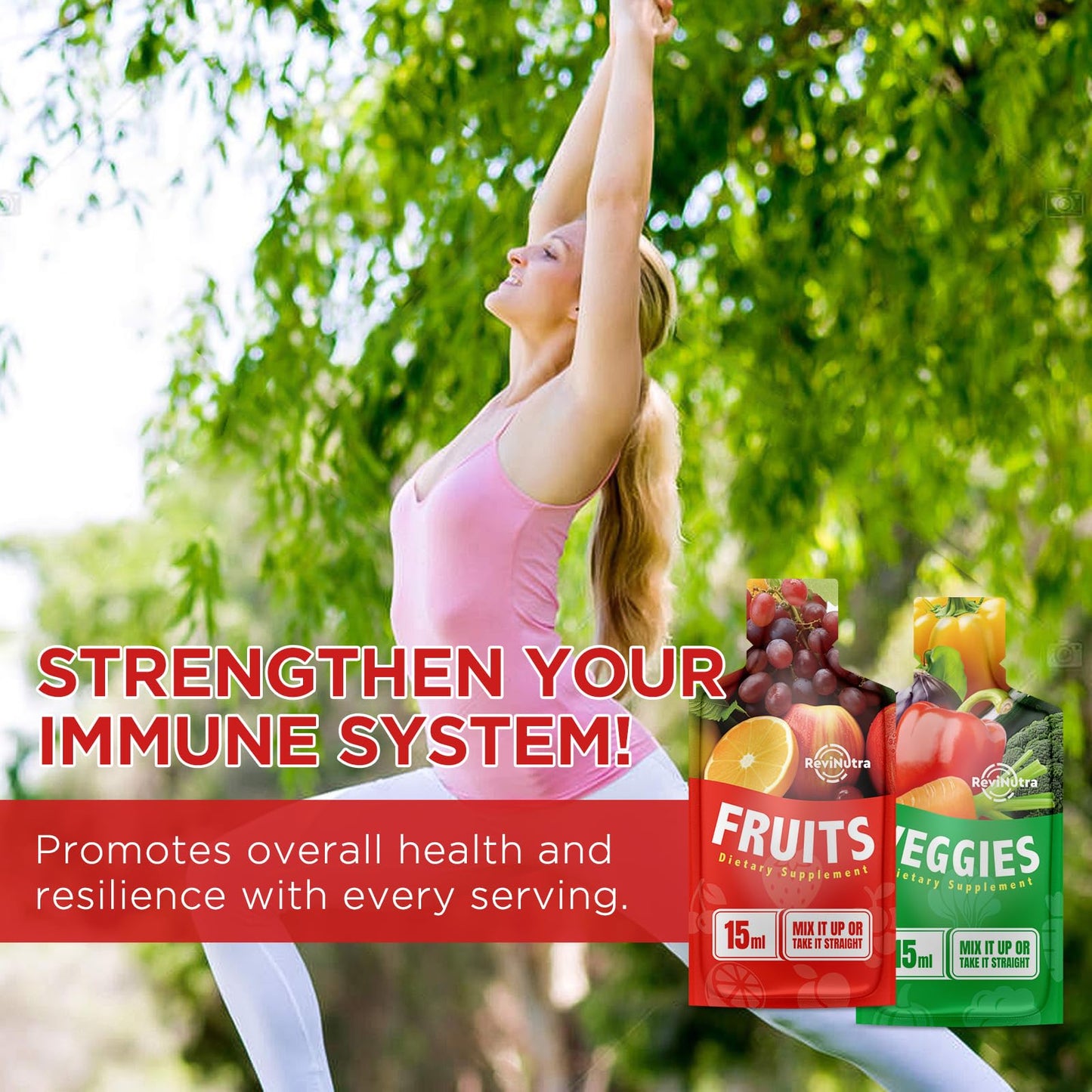 Fruit and Veggies Supplement - 10 Pouches Superfoods & Super Greens for Adults & Kids - Liquid Fruits and Vegetables with Vitamins & Minerals - Support Energy, Detox, Immunity, Digestion & Metabolism