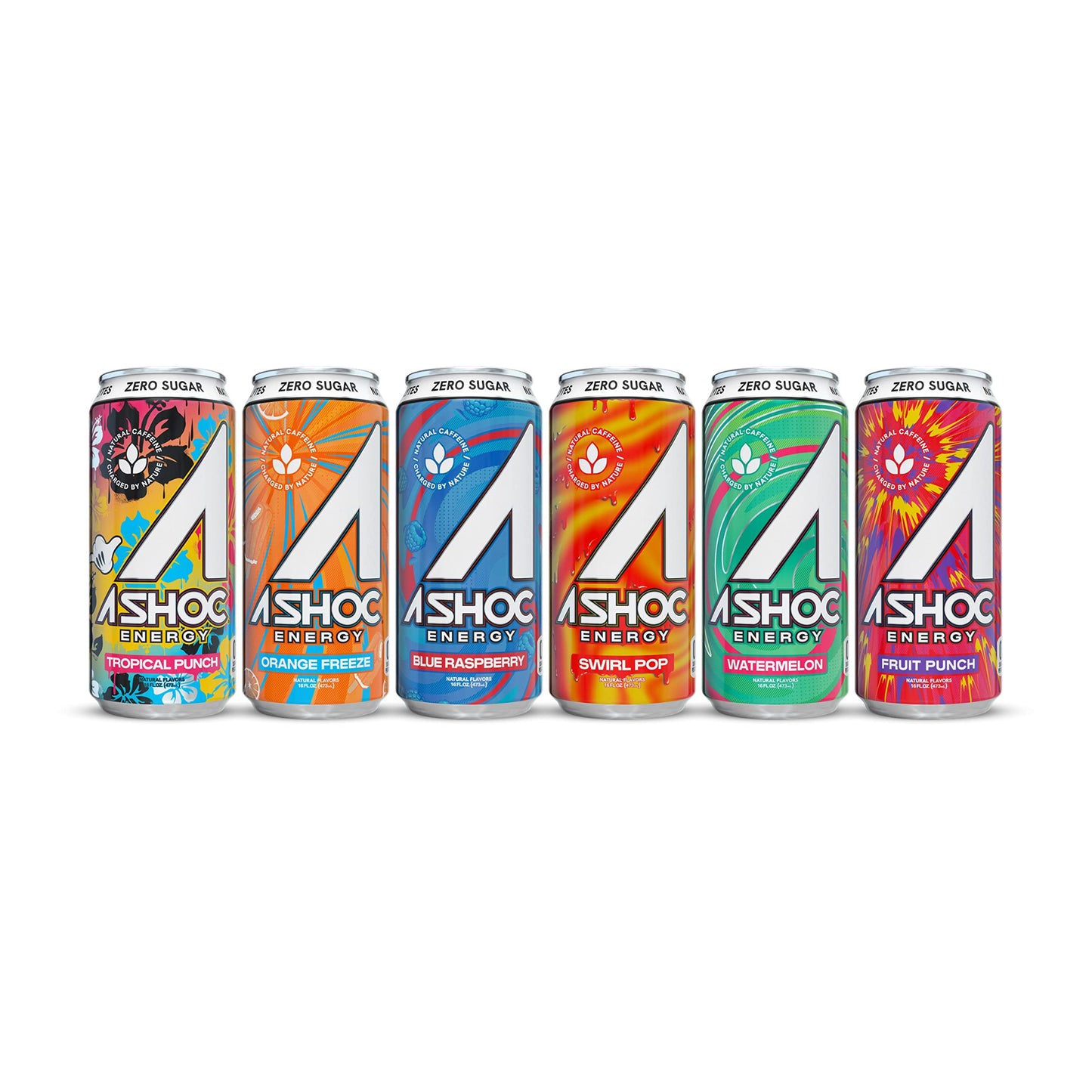 A SHOC Orange Freeze Energy Drink 16 fl oz can Pack of 12