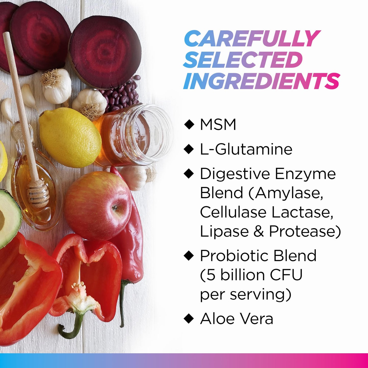 Livingood Daily Gut Cleanse Detox for Women & Men, GI Support (120 Vegetarian Capsules) - Gut Pills for Detox Cleanse with MSM, L-Glutamine, & Digestive Enzyme - Gluten-Free, Non-GMO, & Allergen-Free