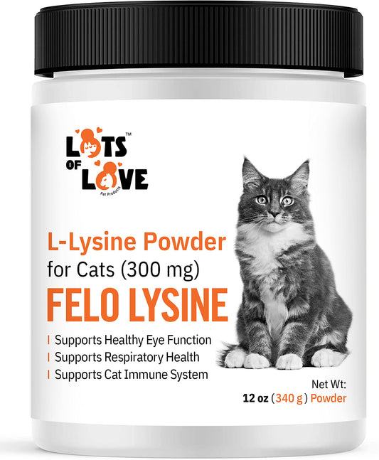 FELO LYSINE - L-Lysine Powder for Cats 300 mg (Thomas Pet Earlier), 12 oz