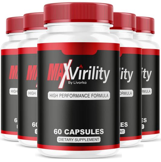 (5 Pack) Max Virility for Men, MaxVirility, Max Virility, MaxVirility for Men, MaxVirility High Performance Formula, Max Virility Capsules, Max Virility Pills for Men Supplement Reviews, 300 Capsules