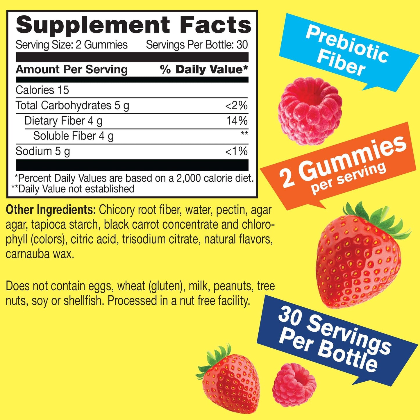 WellYeah Sugar Free Fiber Gummies for Adults (4g)| Digestive Supprt |Prebiotic Fiber Supplement | 60 Count