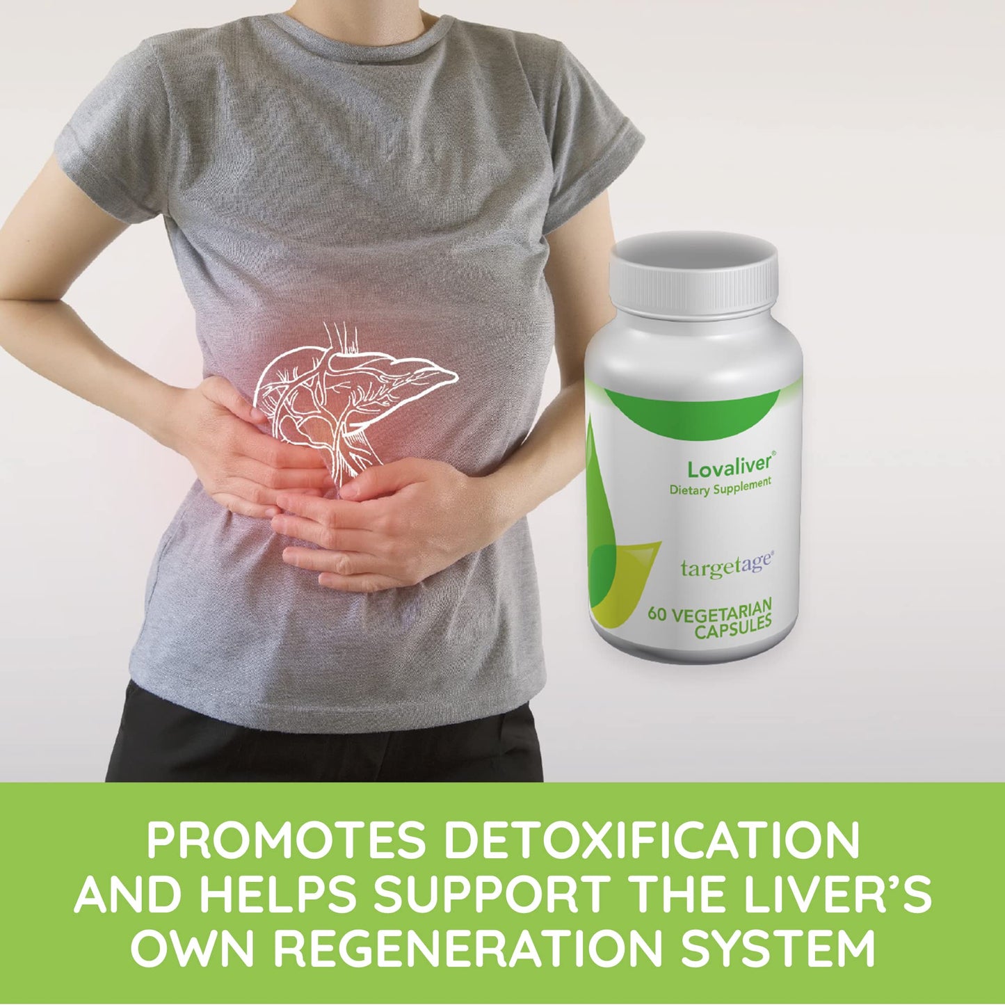 Targetage® by Maison Beljanski® - Lovaliver Vegetarian Supplement - Liver Cleanse, Detox & Repair - 60 Capsules