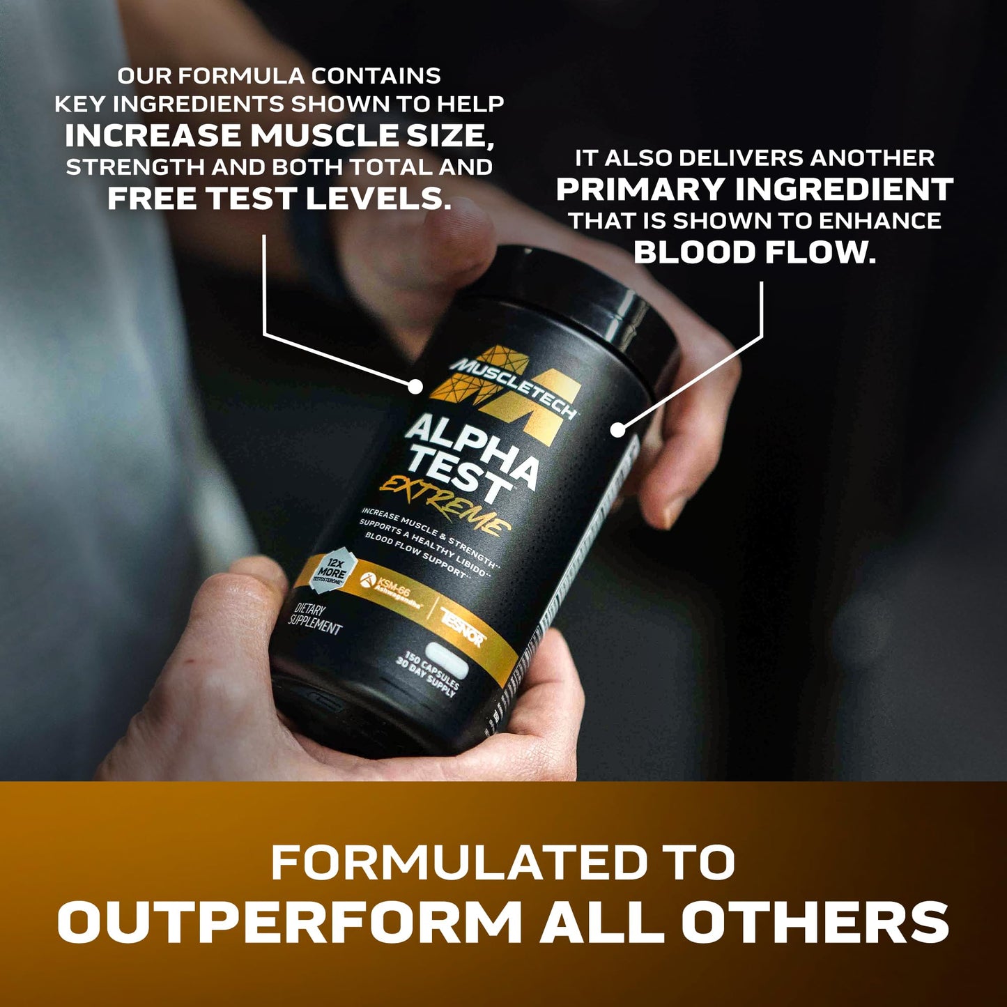 MuscleTech Testosterone Booster for Men, AlphaTest (150 Capsules) - Workout Testosterone Supplement for Men - Sports Nutrition Testosterone Booster for Endurance, Strength & Muscle Builder