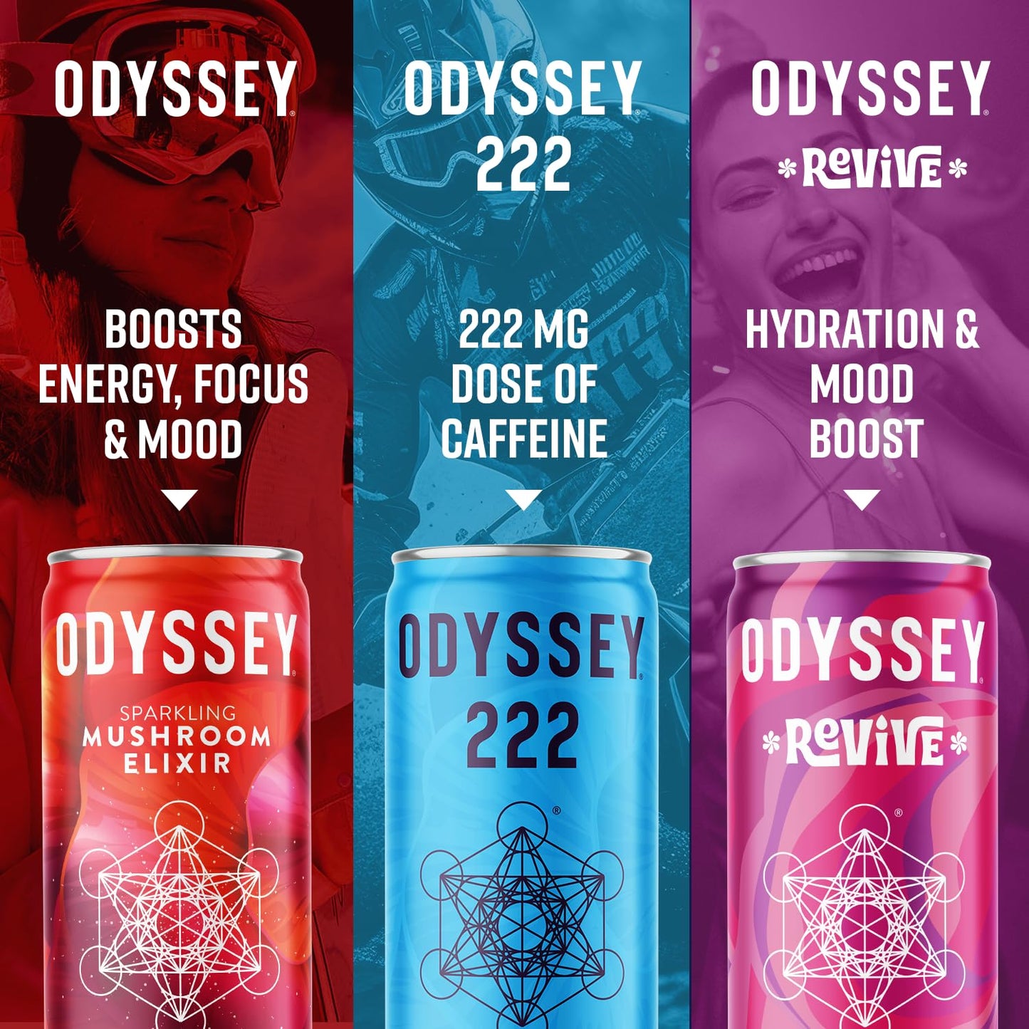 Odyssey Elixir Sparkling Adaptogen Drink Low Calorie Drinks L Theanine Lions Mane Cordyceps  Green Tea Caffeine for Energy  Focus NonGMO Vegan Dragon Fruit Lemonade Flavor 12 Fl oz 12 Pack
