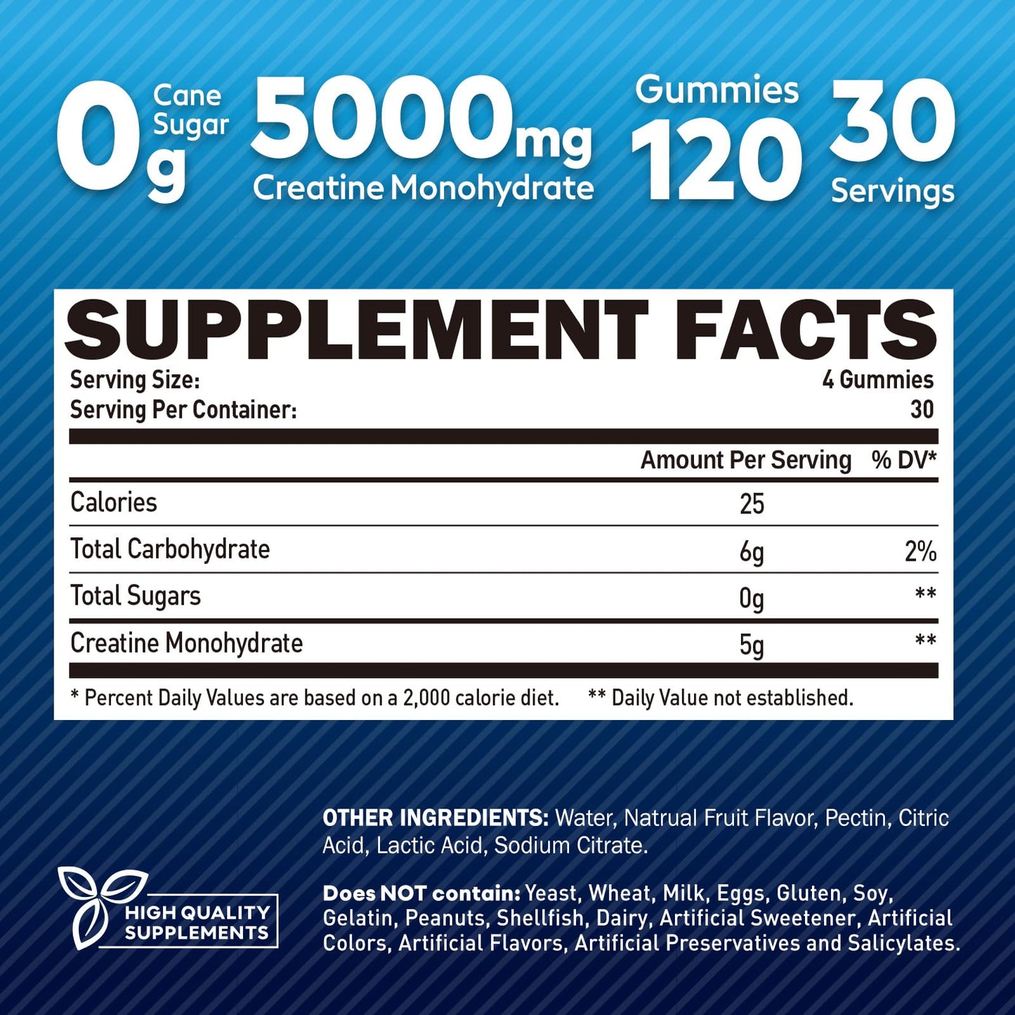 duwhot Creatine Monohydrate Gummies for Men, Creatine Monohydrate 5g Chewables for Muscle Growth & Recovery, Vegan, Sugar Free, Mixberry Flavor, 120 Count