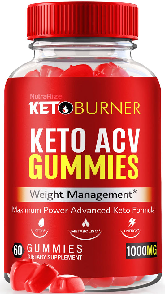 NutraRize Keto Burner Keto ACV Gummies for Weight Loss, All Natural Keto Plus Apple Cider Vinegar Gummy, Advanced Keto Formula, Official Brand Reviews (60 Gummies)