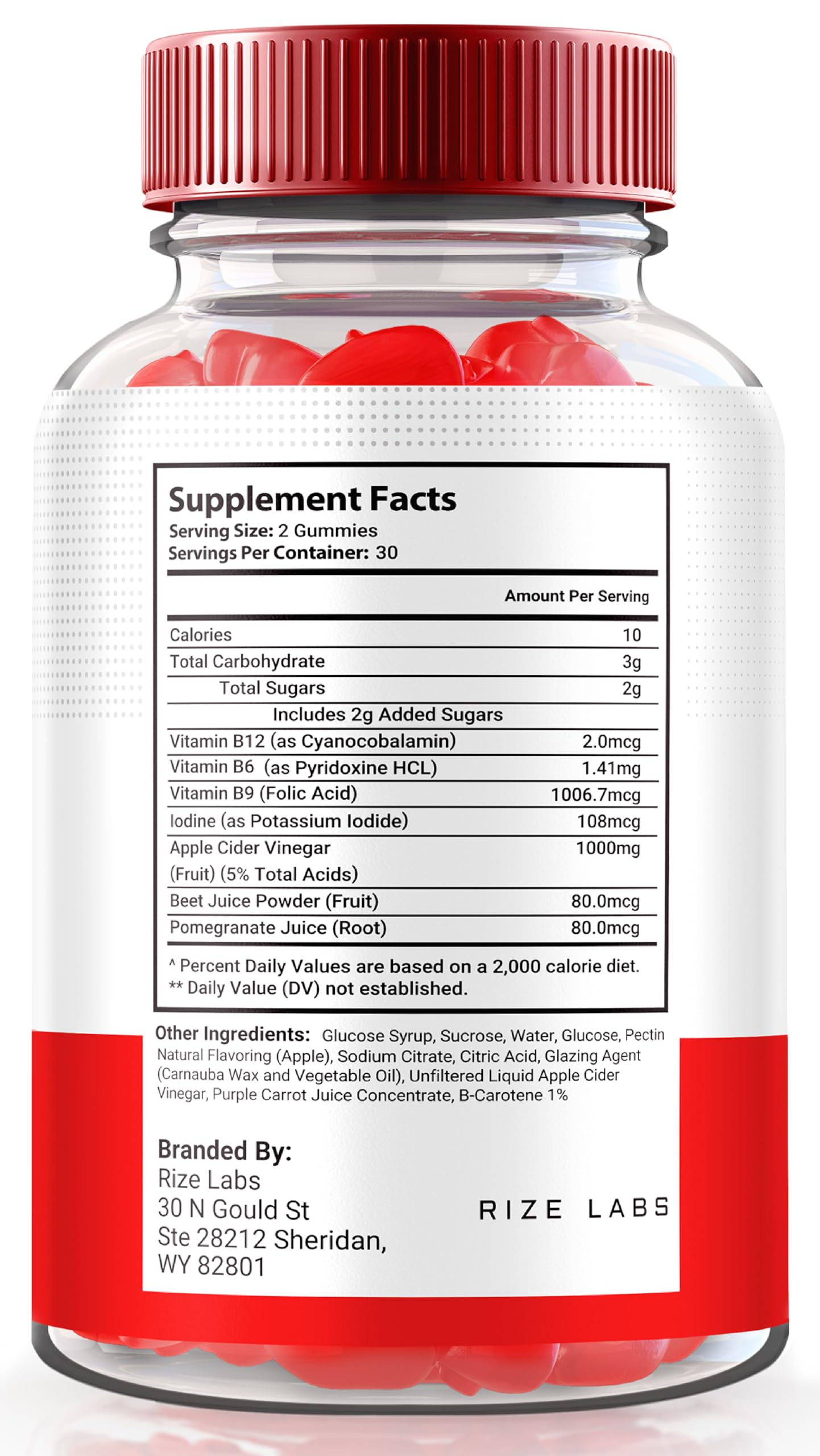 rize labs - Trinity Keto+ACV Gummies for Advanced Weight Loss, All Natural Apple Cider Vinegar Supplement, 500 mg (60 Gummies)