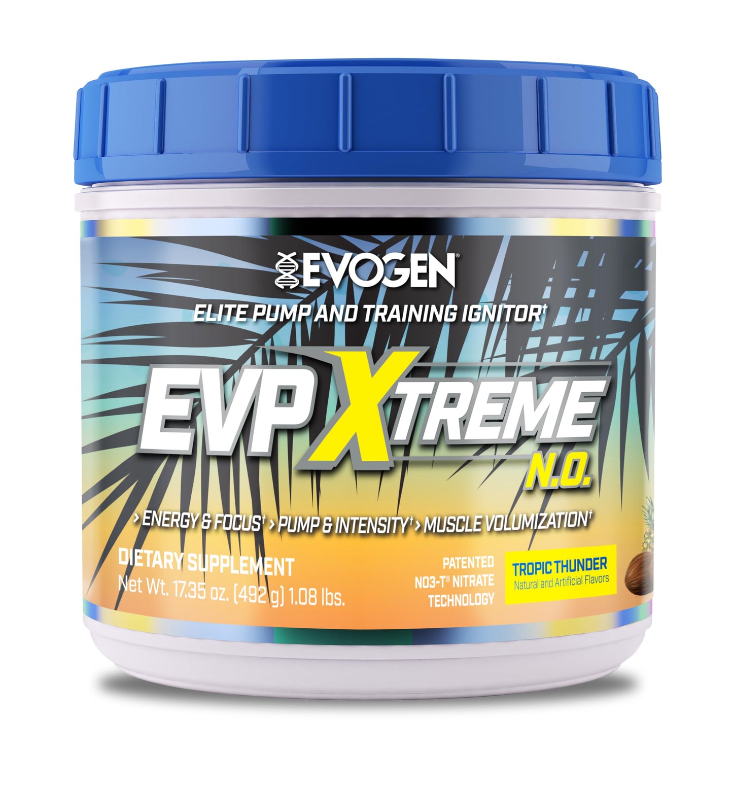 Evogen EVP Xtreme NO - Pre Workout Powder for Men & Women | Sugar Free Preworkout with Beta Alanine, Creatine, and Caffeine for Energy & Pump | Tropic Thunder | 40 Servings