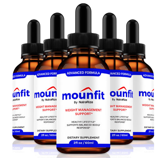 NutraRize (5 Pack) Mounfit Drops, Official Moun Fit Liquid Droppers, All-Natural Liquid Formula to Support Healthy Lifestyle and Lasting Energy, Premium Mounfit Support Gotas Review (150 Servings)