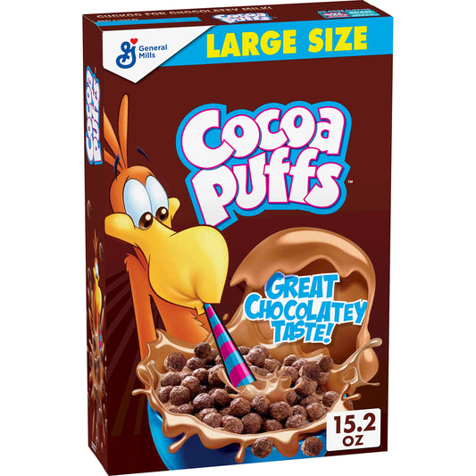 Cocoa Puffs Chocolate Breakfast Cereal Whole Grains 152 oz Pack of 10