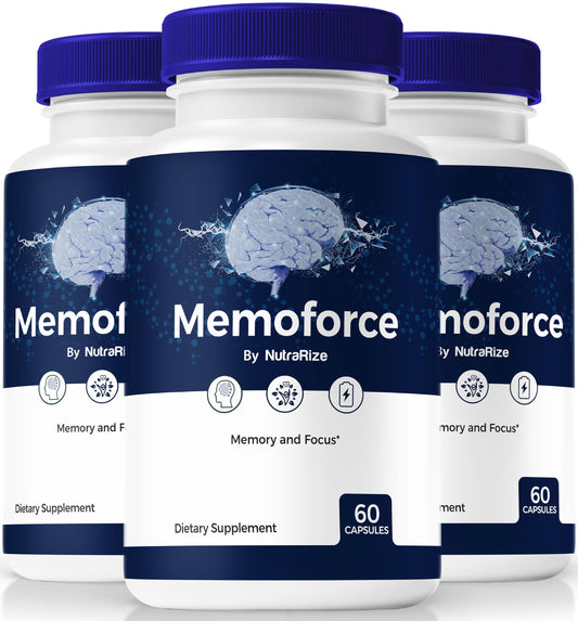 (3 Pack) Memoforce Pills, Unlock Your Full Potential with MemoForce Capsules - Supports Memory, Focus & Concentration, for Cognitive Health and Function, Official Memo Force Reviews (180 Capsules)