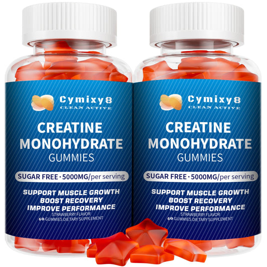 Cymixy8 Creatine Monohydrate Gummies for Men & Women 120Count