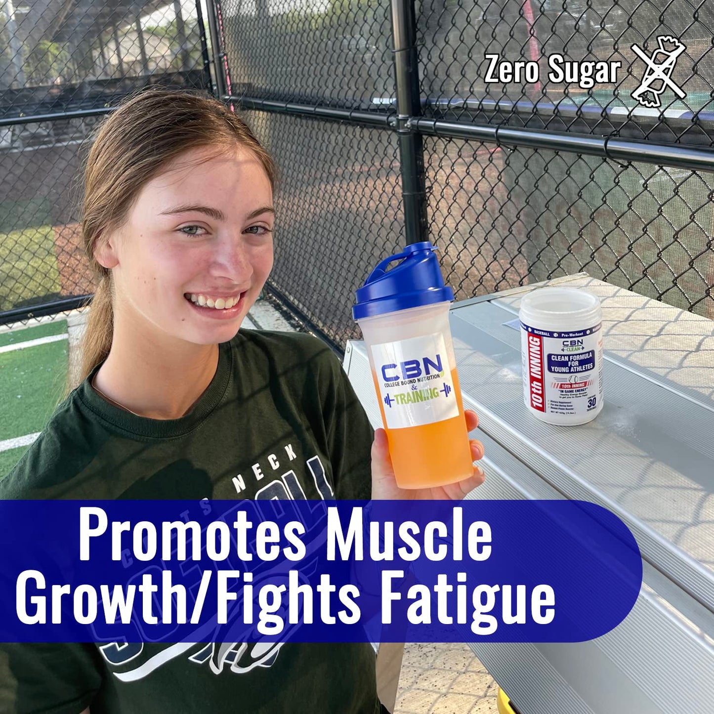 College Bound Nutrition Youth Baseball & Softball in-Game Energy 10th Inning | Vitamins, Electrolytes, Amino Acids for Explosiveness, Stim-Free (30 Servings)