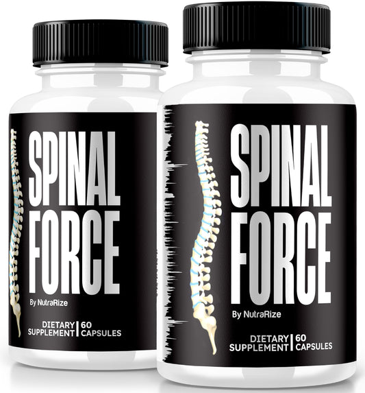 NutraRize (2 Pack) Spinal Force Capsules, SpinalForce Back & Joint Supplement, All-Natural Formula to Suppport Flexibility and Overall Healthy Joints, Official Spinal Force Reviews (120 Capsules)