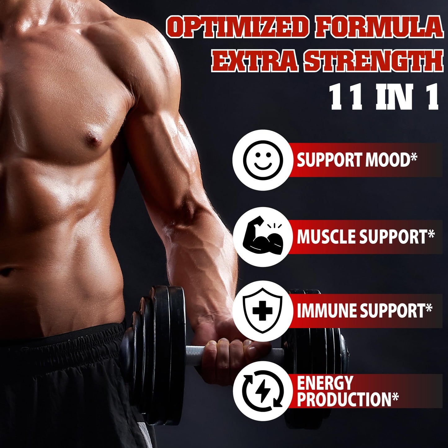 agobi 11in1 Testosterone Supplement - 120 Capsules for 2 Month