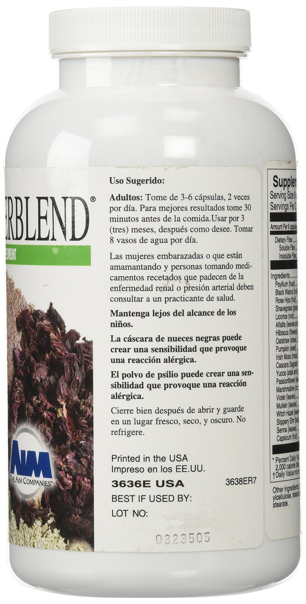 AIM International Herbal Fiberblend Capsules- 280 Capsules