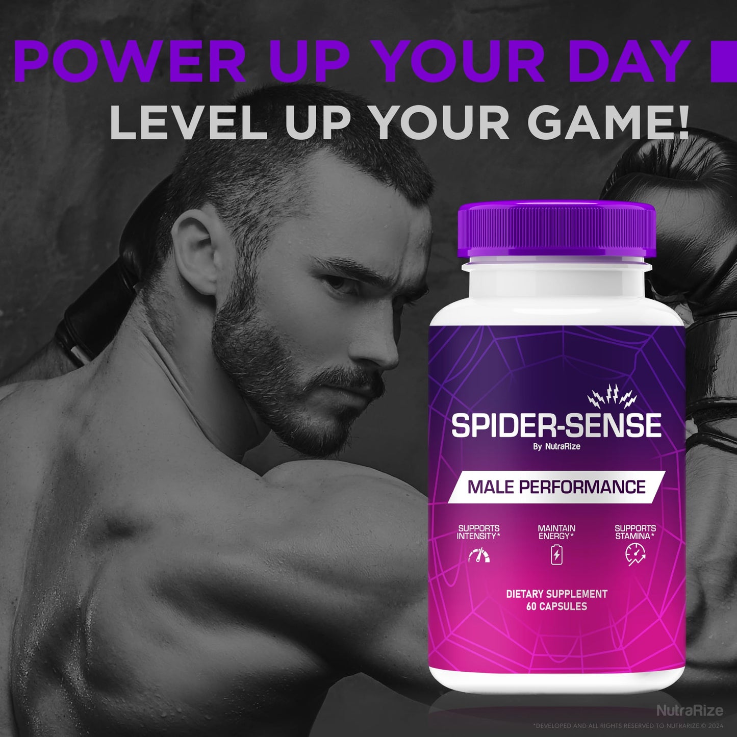 Spider-Sense Pills, Official Spider Sense Pills for Men, All-Natural Male Capsules for Energy, Stamina and Peak Performance, Premium SpiderSense Formula Review (60 Capsules)