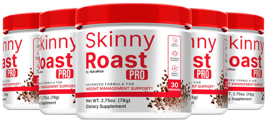 (5 Pack) Skinny Roast Pro - Premium Powder Formula for Overall Health & Fitness, SkinnyRoastPro to Support Healthy Lifestyle & Maintain Energy, Official Skinny Roast Pro In A Jar Review (150 Servings)