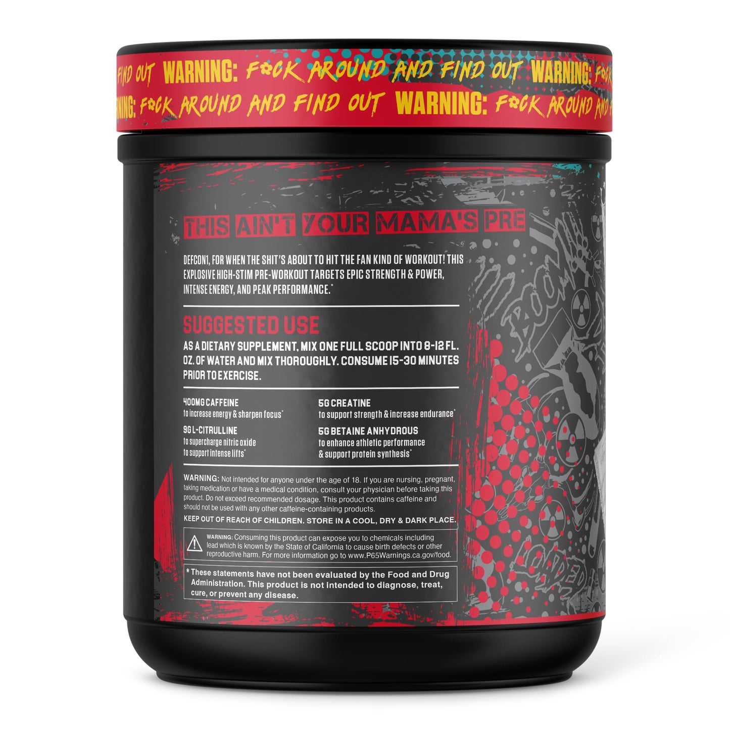Anabolic Warfare Defcon1 High Stim, High-Intensity Pre-Workout Powder (Fruit Explosion, 20 Servings)