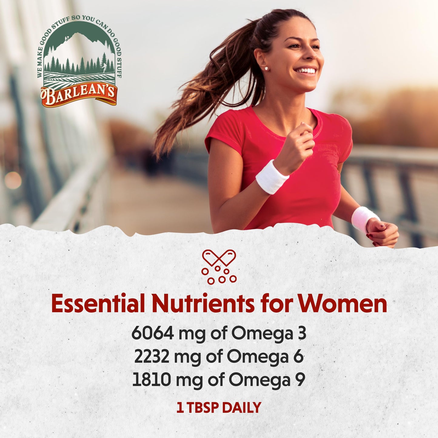 Barlean's Essential Woman Chocolate Mint Liquid Supplement from Flaxseed, Evening Primrose Oil & Soy Isoflavones, Omega 3 6 9 and GLA, Hormonal Balance & Healthy Hair and Skin, 16 oz