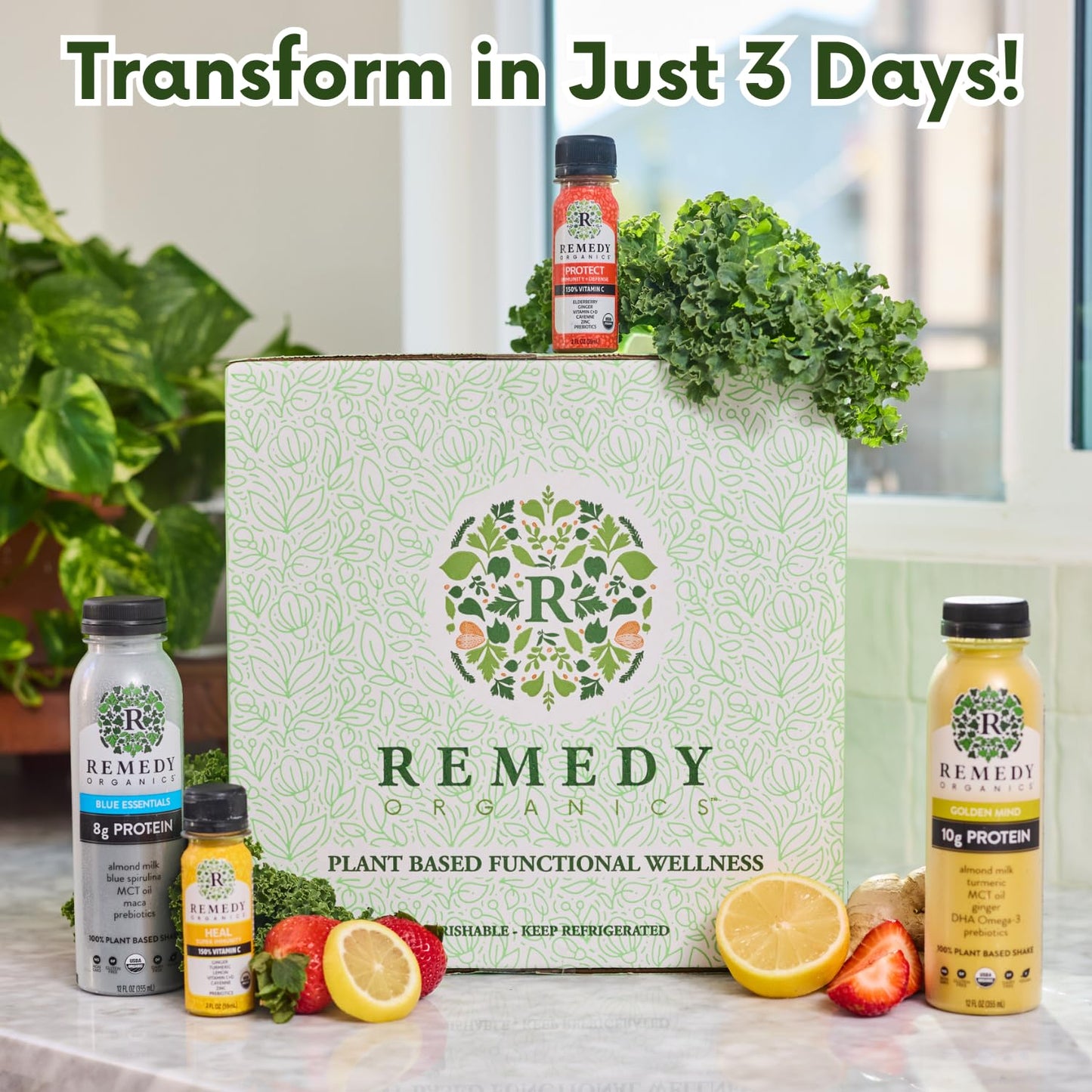 Remedy Organics Reset Program | 3-Day Holistic Cleanse, Improve Digestion & Health, Boost Energy, Support Immune System, Packed With Superfoods, USDA Organic, Gluten-Free, Dairy-Free, Kosher, Soy Free