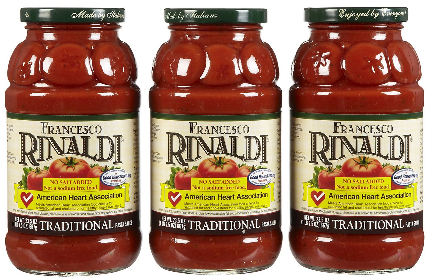 Francesco Rinaldi Traditional Pasta Sauce No Salt Added146 Pound Pack of 3
