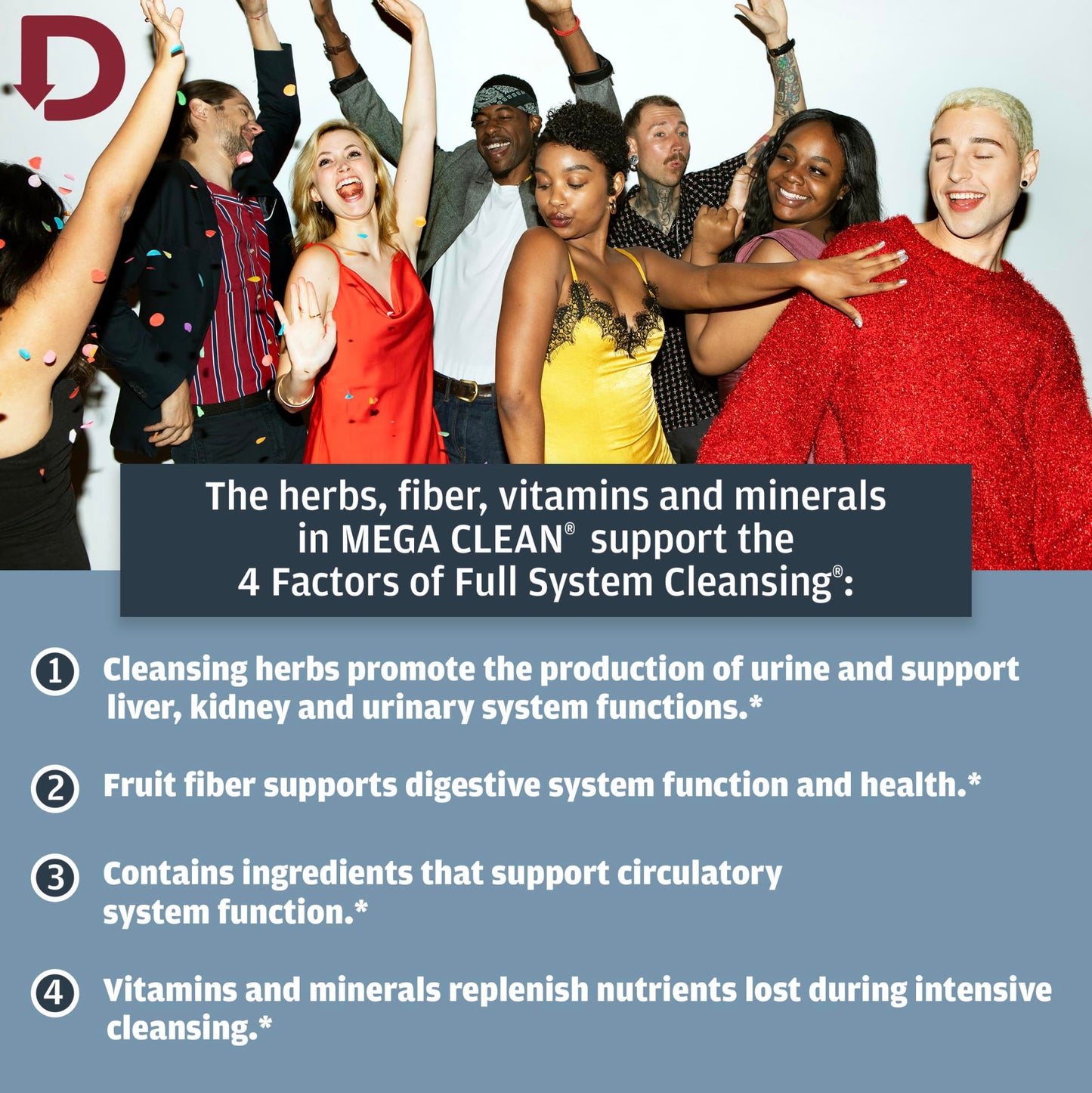 Detoxify - Mega Clean Herbal Detox Cleanse Drink - Full body cleanse detox for women and men - Same day results - Plus sticker
