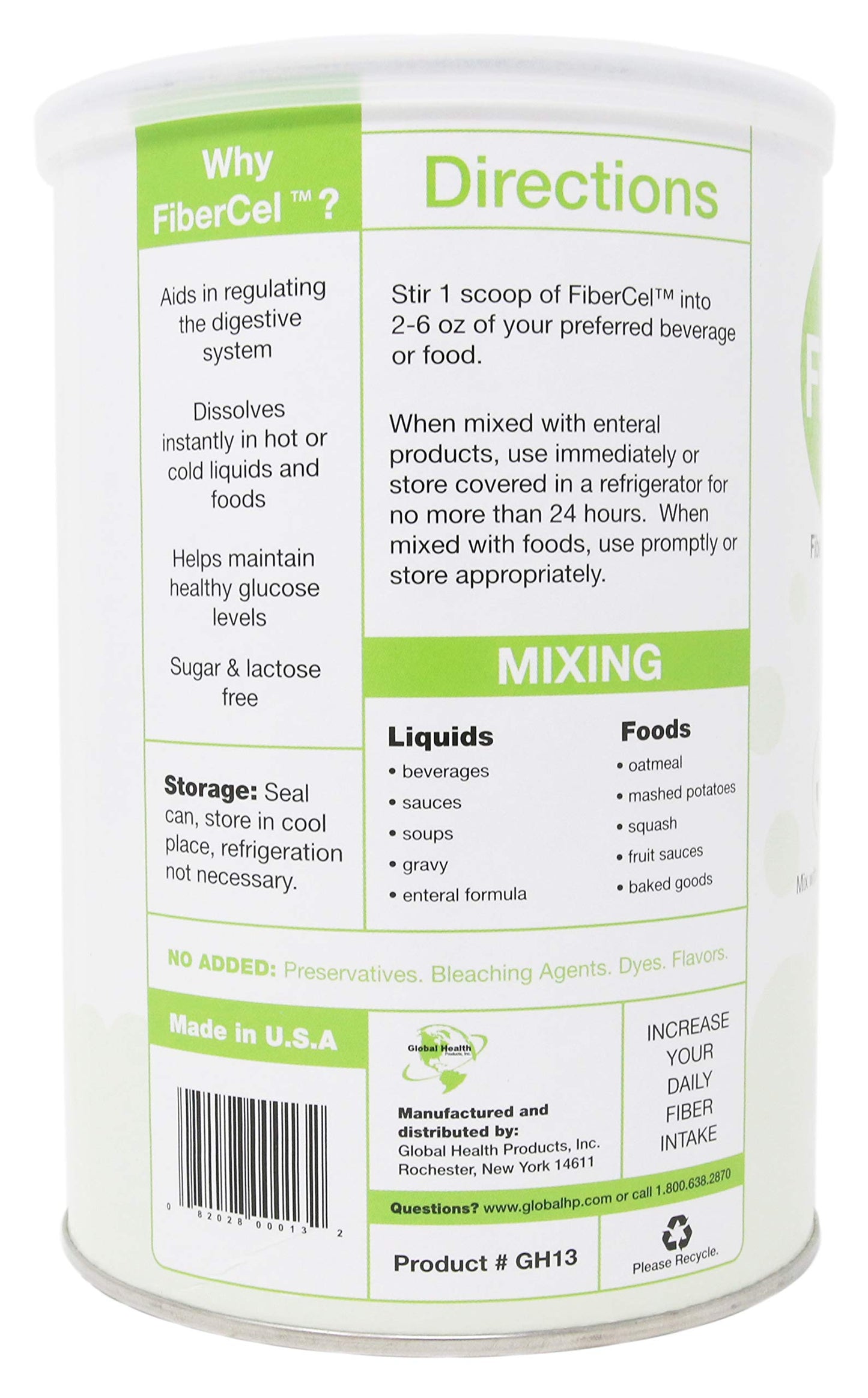 FiberCel Unflavored Fiber Powder 12oz